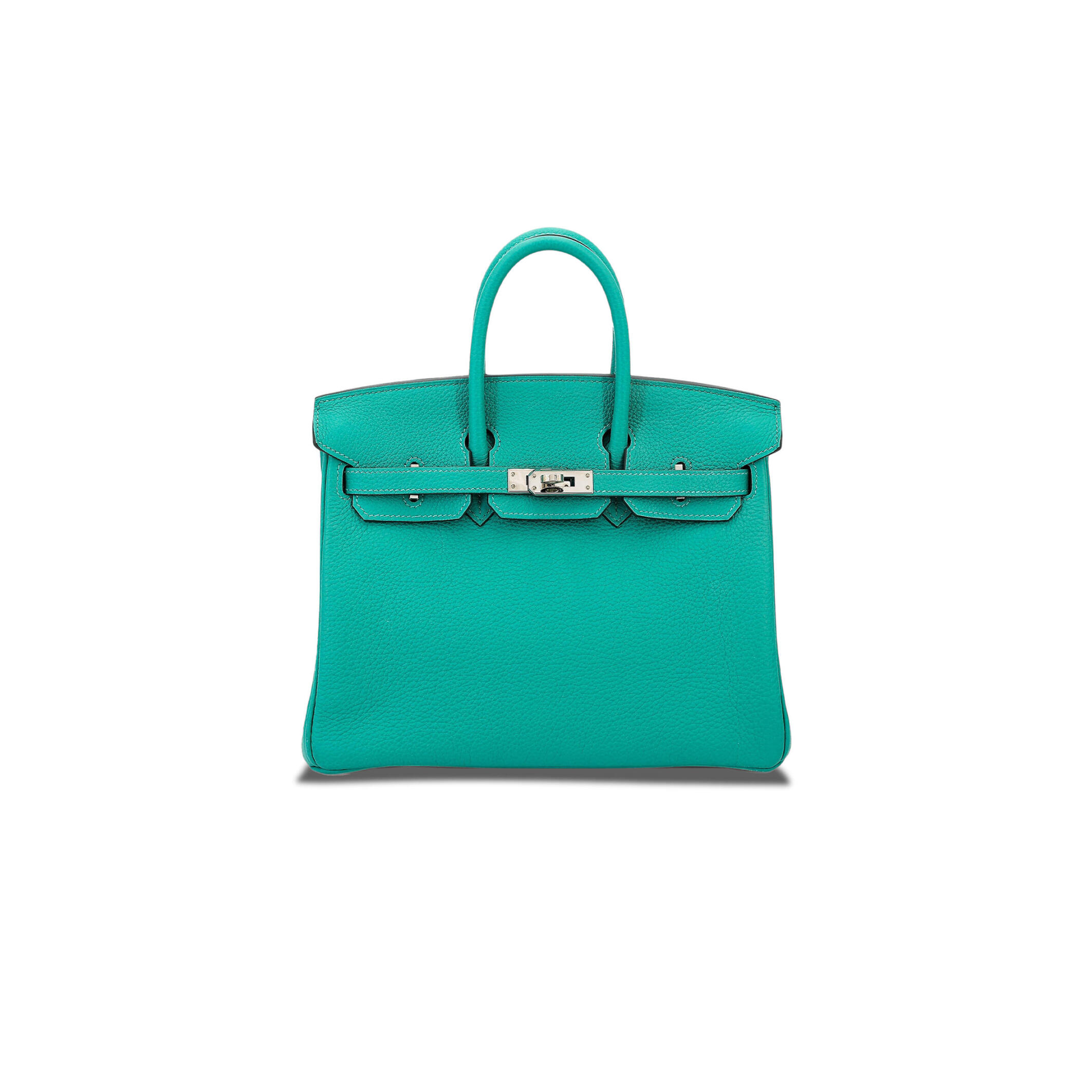 H**me5 BIRKIN 25 TOGO LEATHER PEACOCK BLUE SILVER BUCKLE 1720000492 (25*20*13cm) Master Quality